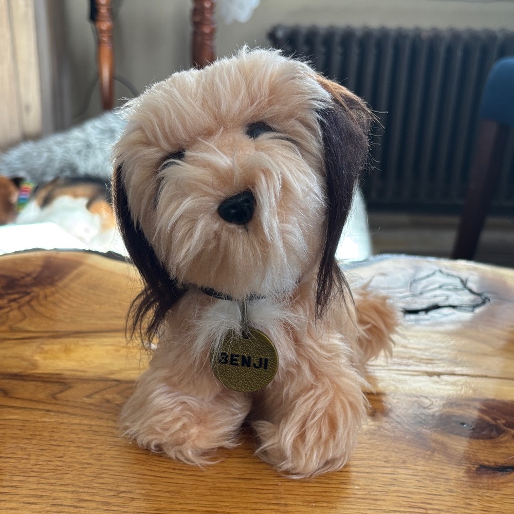 Benji vintage 70s Dakin Plush Stuffed Dog with collar and name tag
